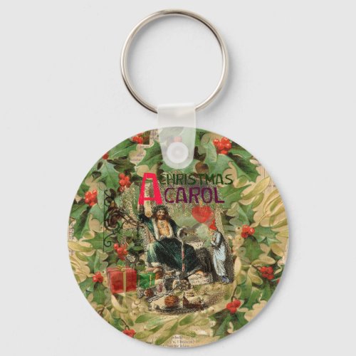 Ghost of Christmas Present Illustration Scrooge Keychain