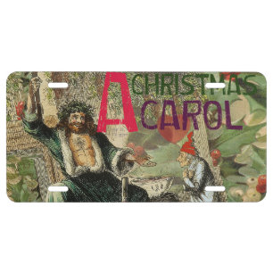 Ghost of Christmas Present Illustration Scrooge License Plate