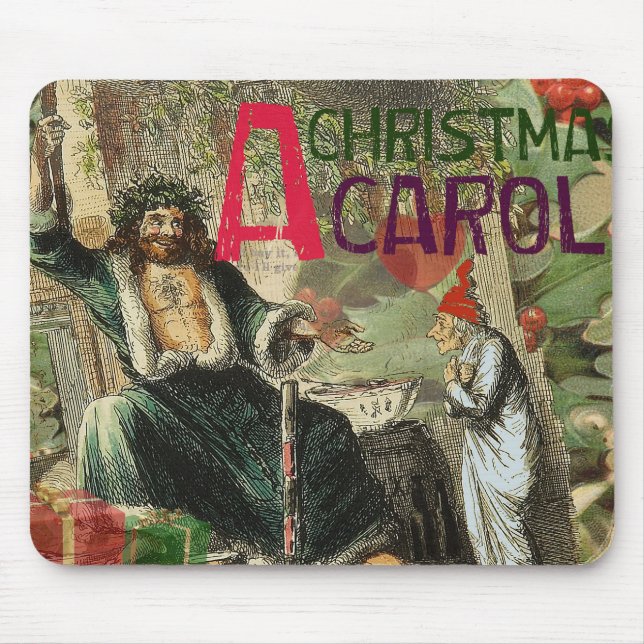 Ghost of Christmas Present Illustration Scrooge Mouse Pad (Front)