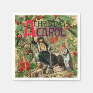 Ghost of Christmas Present Illustration Scrooge Napkins