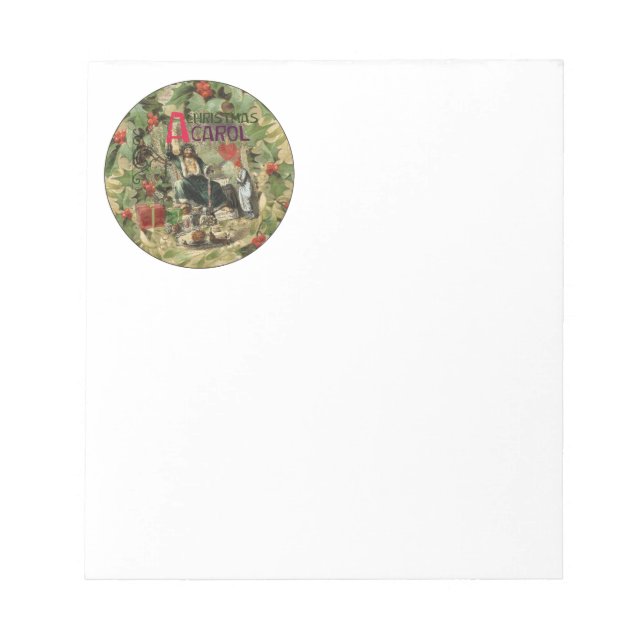 Ghost of Christmas Present Illustration Scrooge Notepad (Front)