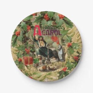 Ghost of Christmas Present Illustration Scrooge Paper Plates