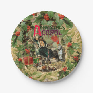 Ghost of Christmas Present Illustration Scrooge Paper Plates