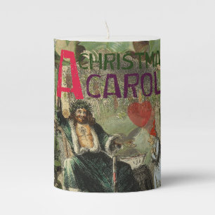 Ghost of Christmas Present Illustration Scrooge Pillar Candle