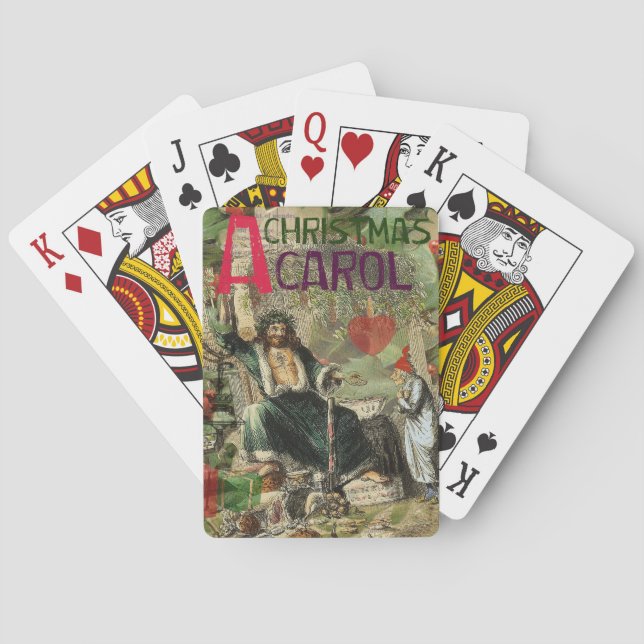 Ghost of Christmas Present Illustration Scrooge Poker Cards (Back)