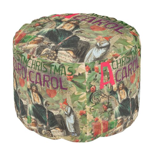 Ghost of Christmas Present Illustration Scrooge Pouf