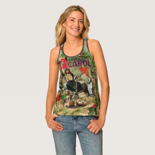 Ghost of Christmas Present Illustration Scrooge Tank Top