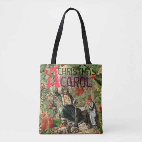 Ghost of Christmas Present Illustration Scrooge Tote Bag