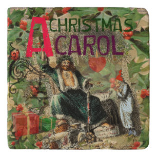 Ghost of Christmas Present Illustration Scrooge Trivet