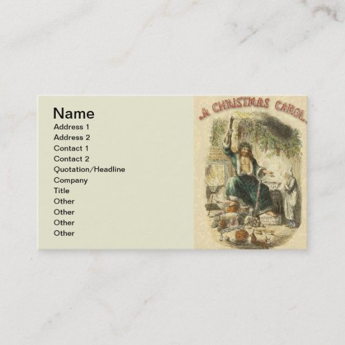 Ghost of Christmas Present Scrooge  Business Card