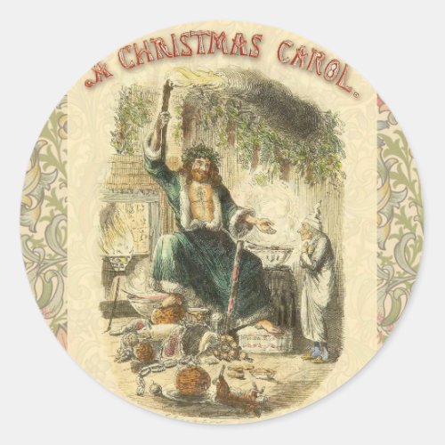 Ghost of Christmas Present Scrooge  Classic Round Sticker