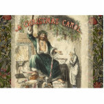 Ghost of Christmas Present Scrooge  Cutout<br><div class="desc">Christmas Dickens - A vintage illustration from Dickens' A Christmas Carol showing the Ghost of Christmas Present and Ebenezer Scrooge.</div>