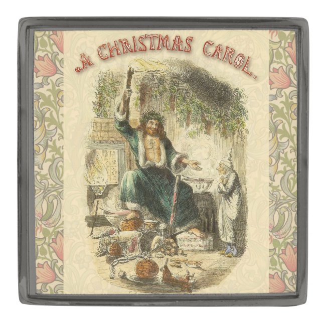 Ghost of Christmas Present Scrooge  Gunmetal Finish Lapel Pin (Front)