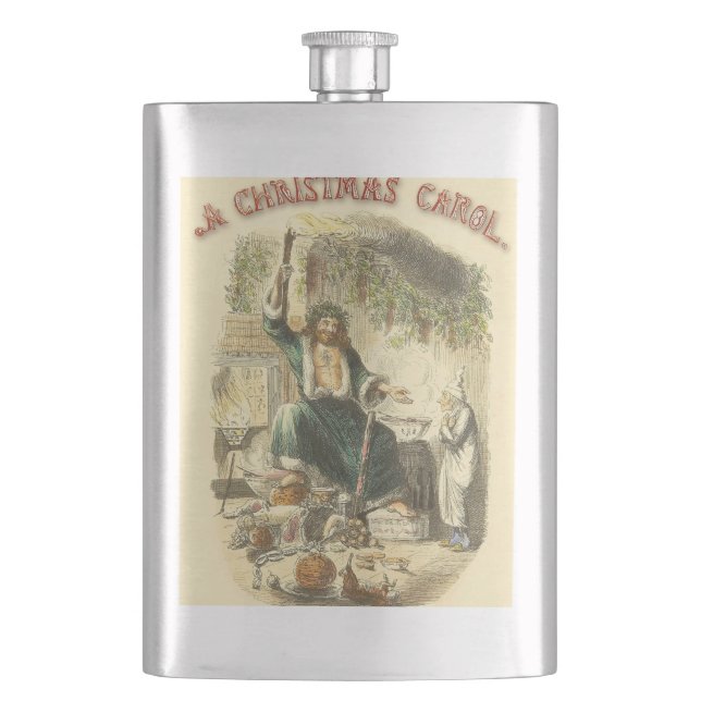 Ghost of Christmas Present Scrooge  Hip Flask (Front)