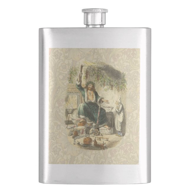 Ghost of Christmas Present Scrooge  Hip Flask (Front)