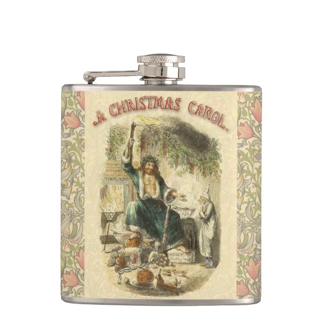 Ghost of Christmas Present Scrooge  Hip Flask (Front)