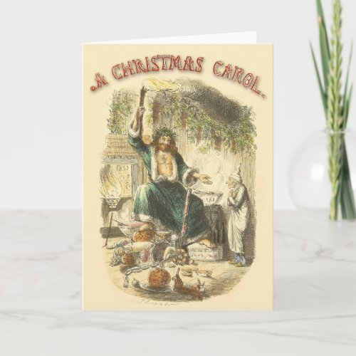 Ghost of Christmas Present Scrooge  Holiday Card