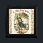 Ghost of Christmas Present Scrooge  Jewelry Box<br><div class="desc">Christmas Dickens - A vintage illustration from Dickens' A Christmas Carol showing the Ghost of Christmas Present and Ebenezer Scrooge.</div>