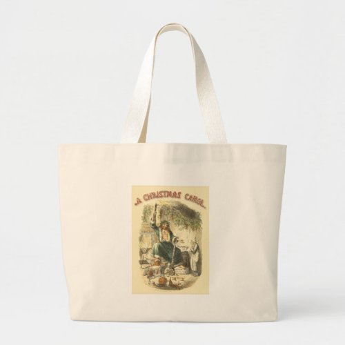 Ghost of Christmas Present Scrooge  Large Tote Bag