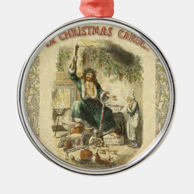 Ghost of Christmas Present Scrooge  Metal Ornament (Front)