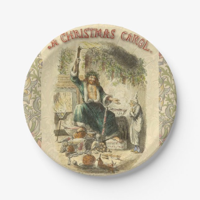 Ghost of Christmas Present Scrooge  Paper Plates (Front)