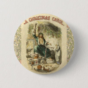 Ghost of Christmas Present Scrooge Pinback Button