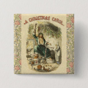 Ghost of Christmas Present Scrooge Pinback Button