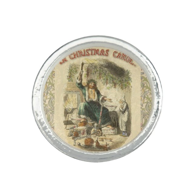 Ghost of Christmas Present Scrooge  Ring (Front)