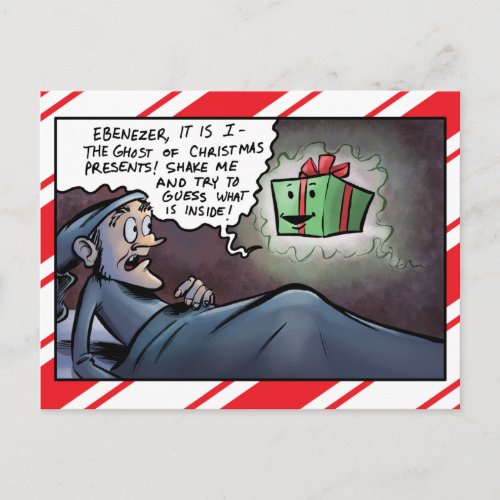 Ghost of Christmas Presents Scrooge Holiday Postcard