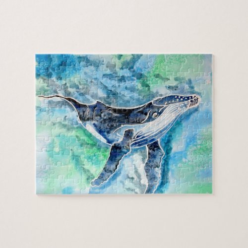 Ghost of Humpback Whale Jigsaw Puzzle