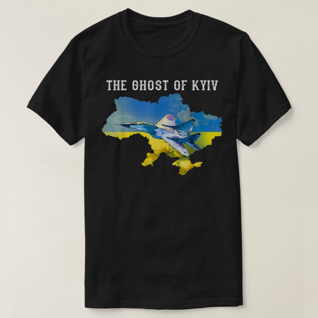 Ghost of Kyiv Support Ukraine I Stand With Ukraine T-Shirt (Design Front)