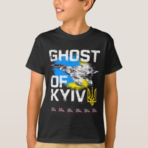 GHOST OF KYIV Ukraine fighter jet  T_Shirt