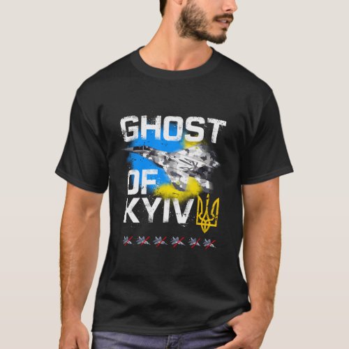 Ghost Of Kyiv Ukraine Fighter Jet T_Shirt