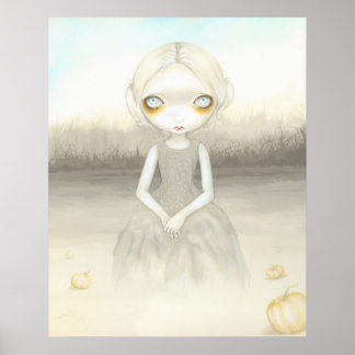 Ghost of the Pumpkin Patch ART PRINT halloween