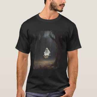 Ghost On A Swing In The Forest Halloween Costume M T-Shirt