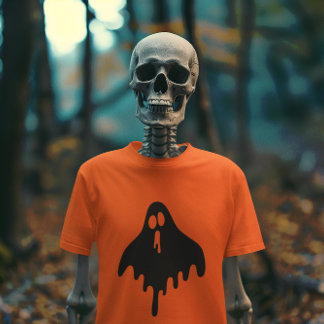 Ghost Orange Halloween T-Shirt