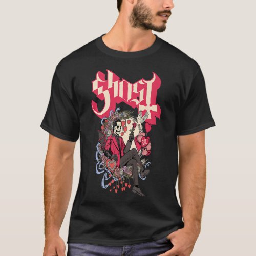 Ghost  Papa Cupid Valentines Day Premium  T_Shirt