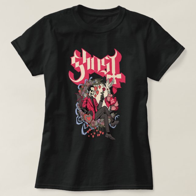 Ghost  Papa Cupid Valentine's Day Premium  T-Shirt (Design Front)