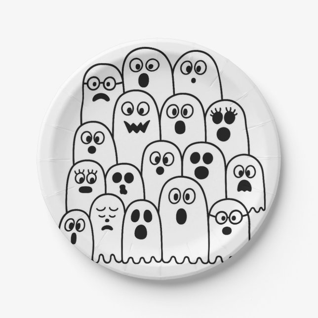 Ghost  paper plates (Front)
