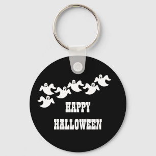 Ghost Party Halloween Keychain, Black Keychain