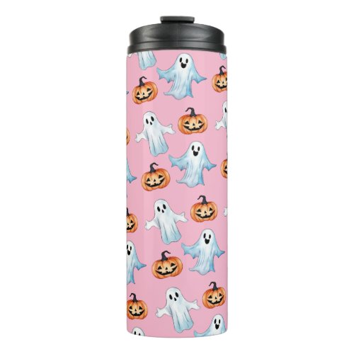 Ghost Party In Pink Thermal Tumbler