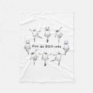 Ghost Pas De Boo-rée Ballet Dancer Spooky Hallowee Fleece Blanket