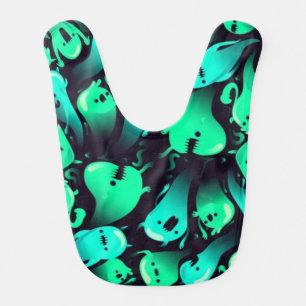 Ghost pattern baby bib