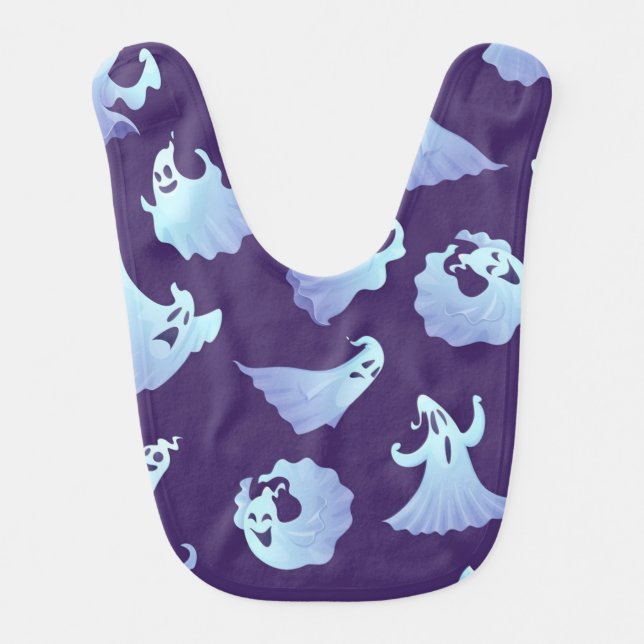 Ghost pattern baby bib (Front)