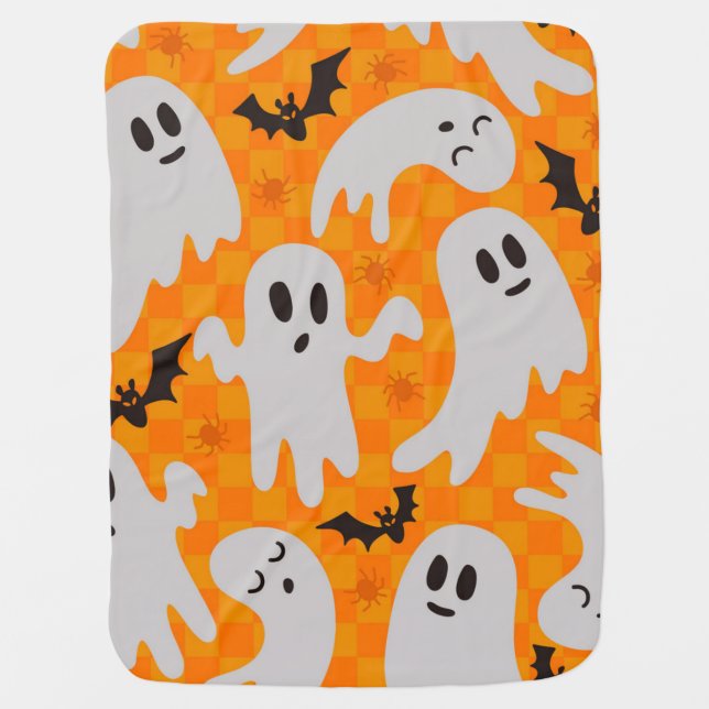 Ghost pattern baby blanket (Front)