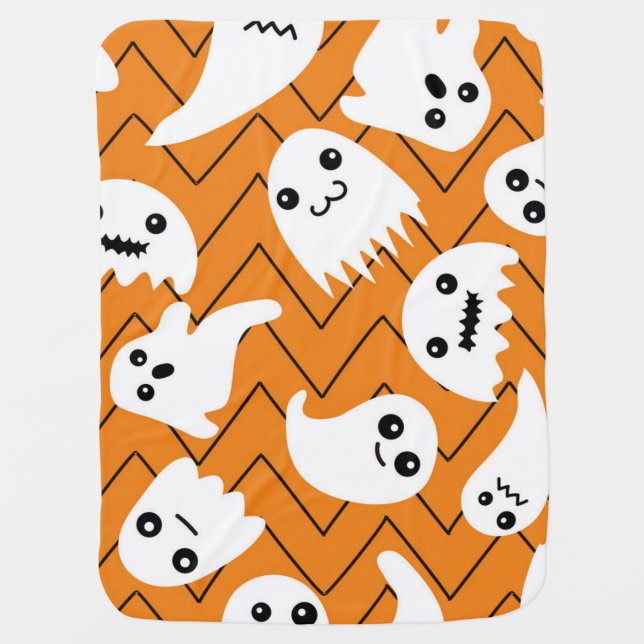 Ghost pattern baby blanket (Front)