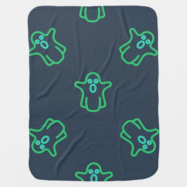 Ghost pattern baby blanket (Front)
