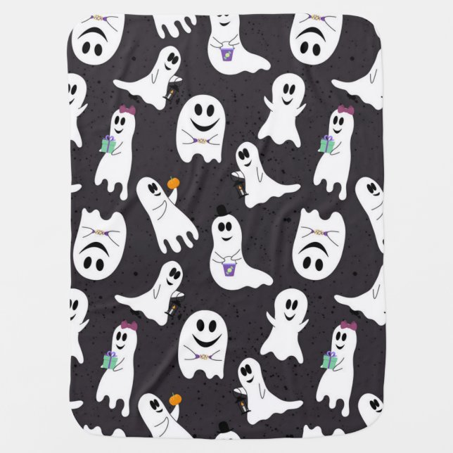 Ghost pattern baby blanket (Front)