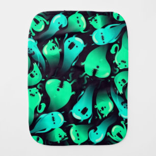Ghost pattern baby burp cloth