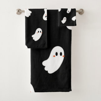 Ghost pattern bath towel set